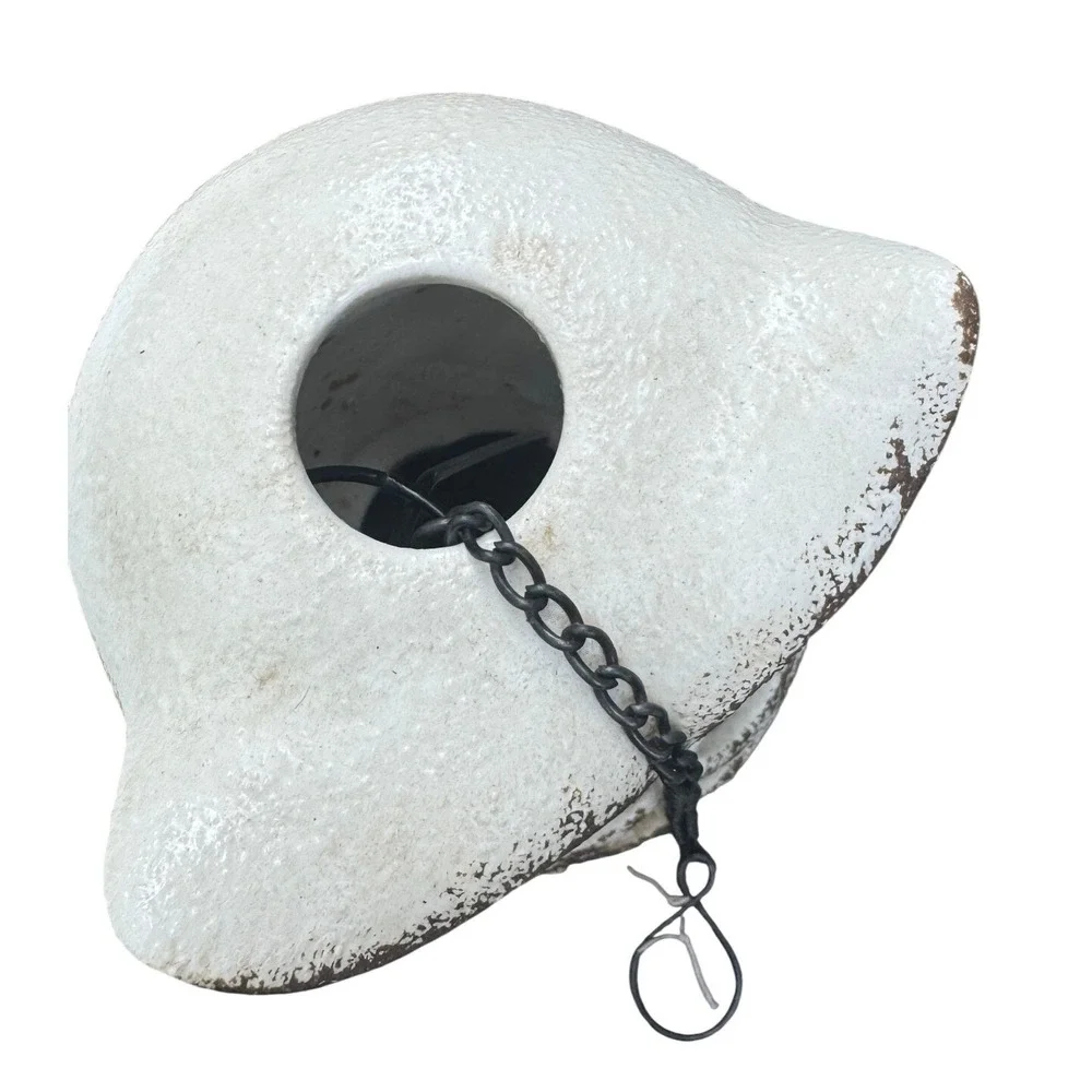 Vintage Style White Textured metal Hanging Owl Lantern‎ Tea Light 7